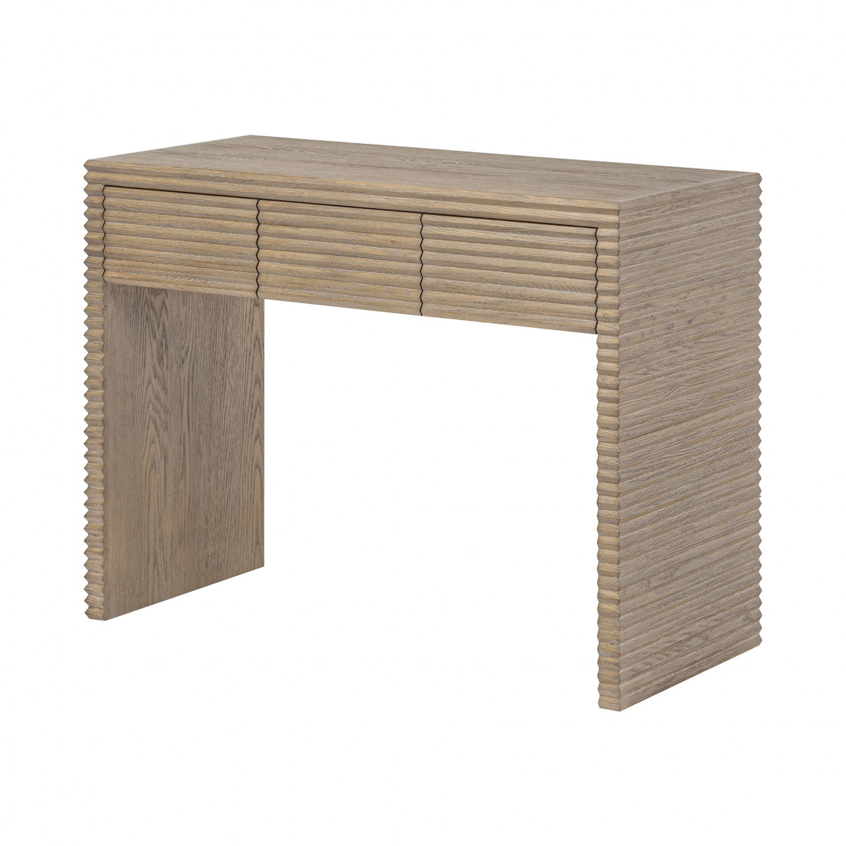 Wickham Ribbed Oak Desk