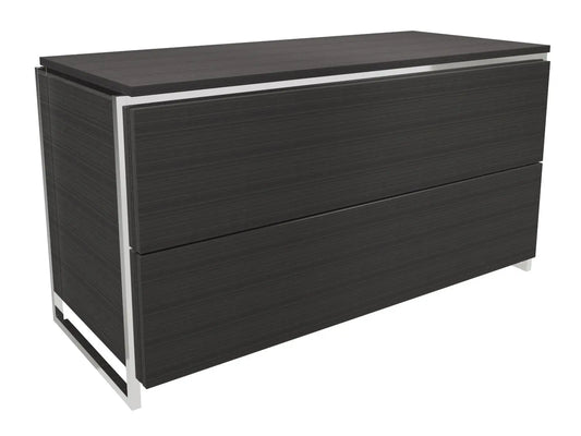 Federico Chests Of Two Drawers Black Oak Veneer