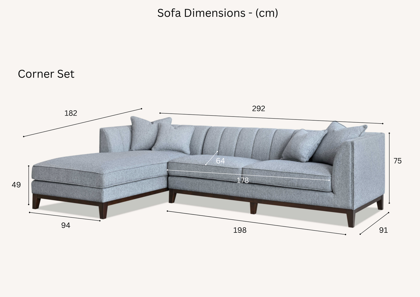 Aluxo Cooper Corner Sofa - Dolphin Boulce