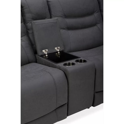 Silver Fabric Elegance Power Reclining Sofa