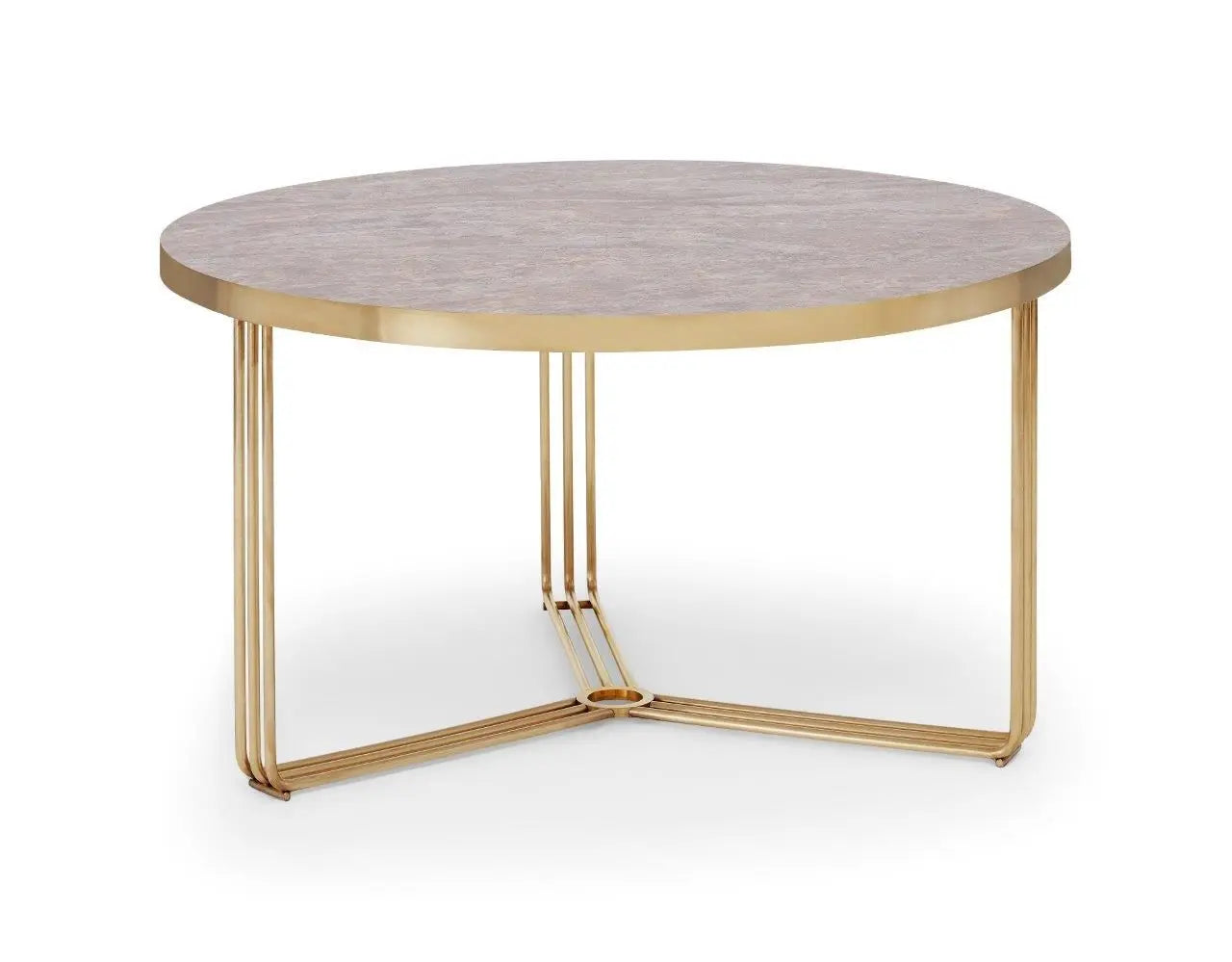 Finn Small Circular Coffee Tables Marble Top & Polished Chrome Frame