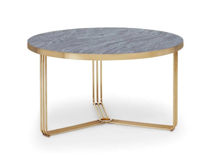 Finn Small Circular Coffee Tables Marble Top & Polished Chrome Frame