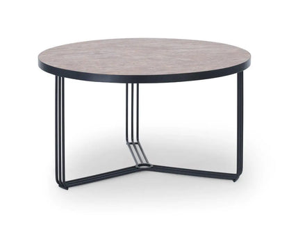 Finn Small Circular Coffee Tables Marble Top & Polished Chrome Frame