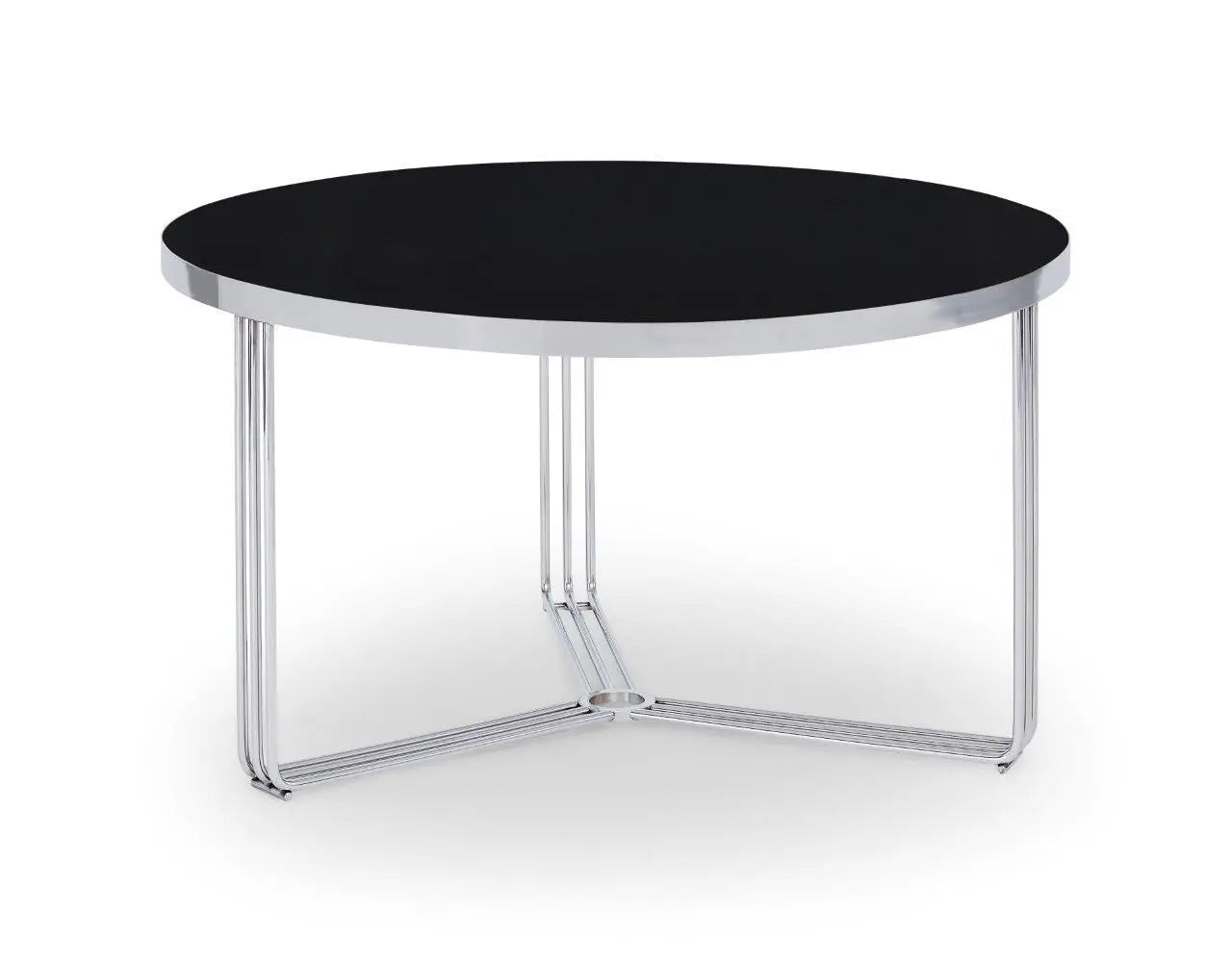 Finn Small Circular Coffee Tables Marble Top & Polished Chrome Frame