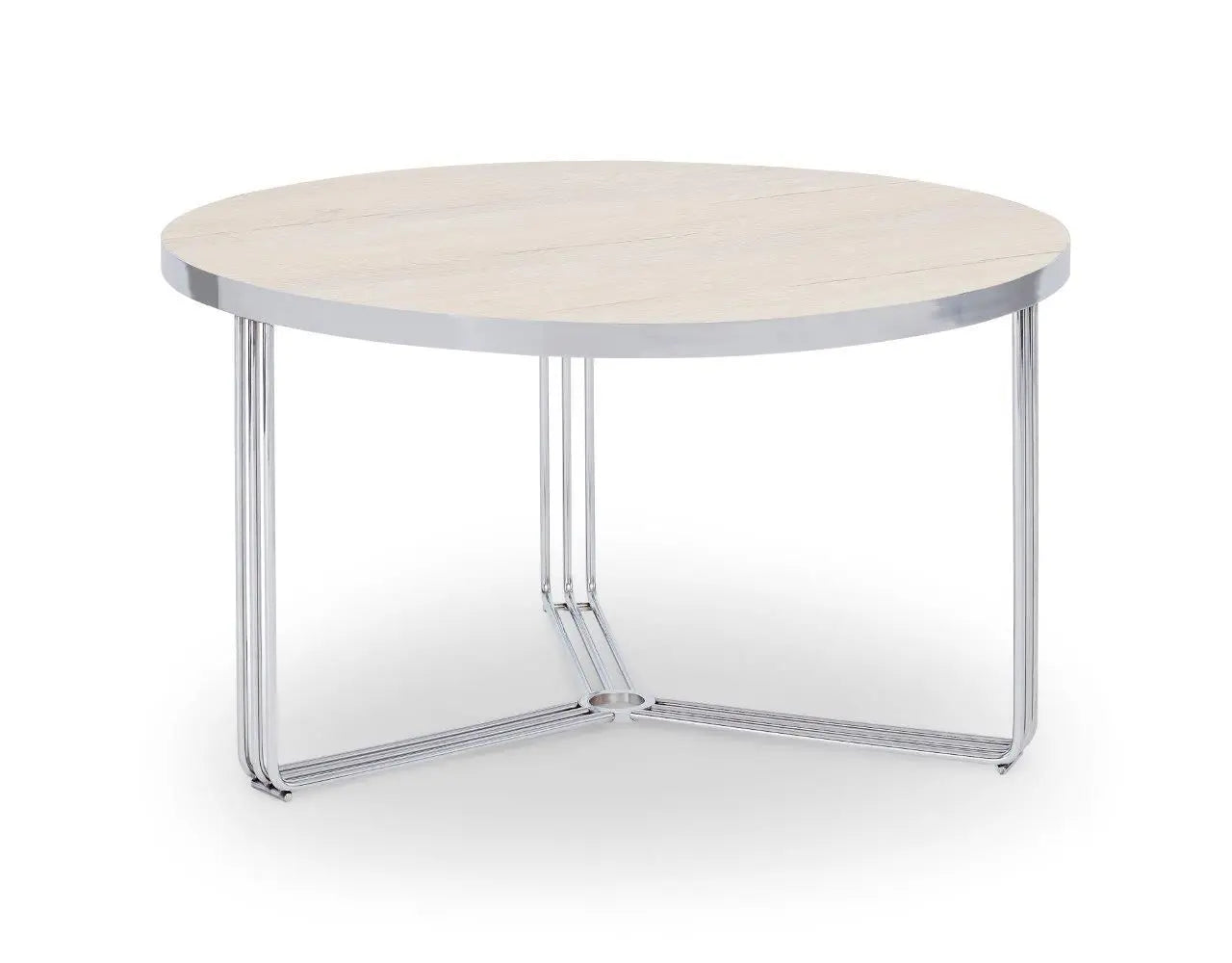 Finn Small Circular Coffee Tables Marble Top & Polished Chrome Frame