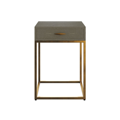 Hampton Bedside | Grey Shagreen