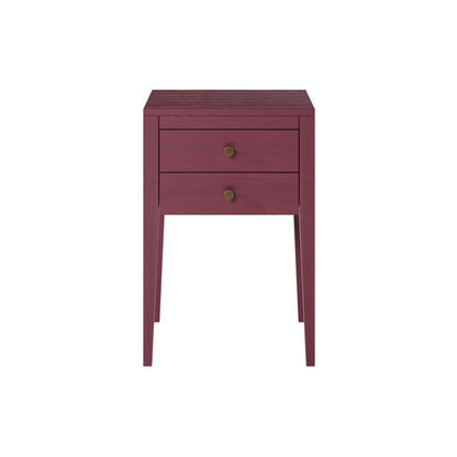 Radford Bedside | Red | 2 Drawers