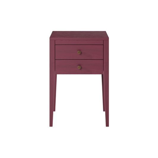 Radford Bedside | Red | 2 Drawers