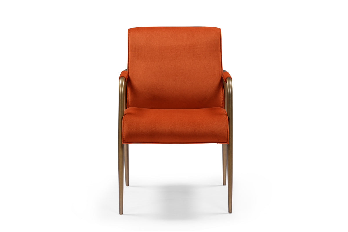 Campden Club Chair – Rust Orange