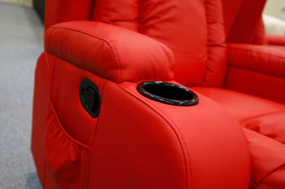 Crimson Manual Recliner Armchair With Heat And Massage