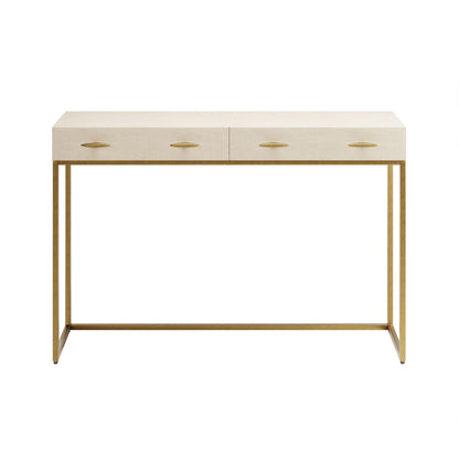 Hampton Console Table  | Ivory Shagreen