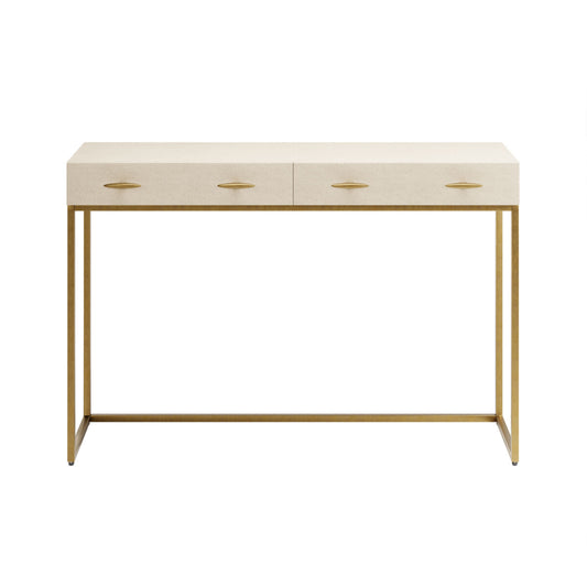 Hampton Console Table  | Ivory Shagreen