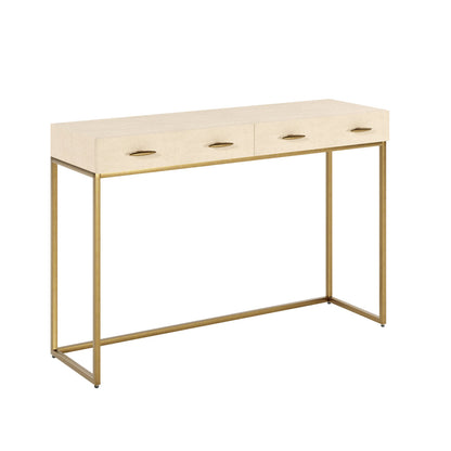 Hampton Console Table  | Ivory Shagreen