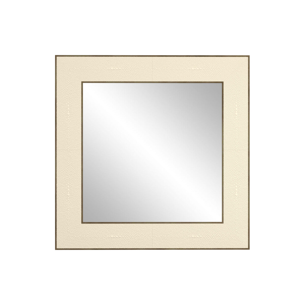 Hampton Mirror | Small Square | Ivory Shagreen