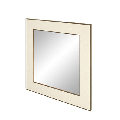 Hampton Mirror | Small Square | Ivory Shagreen