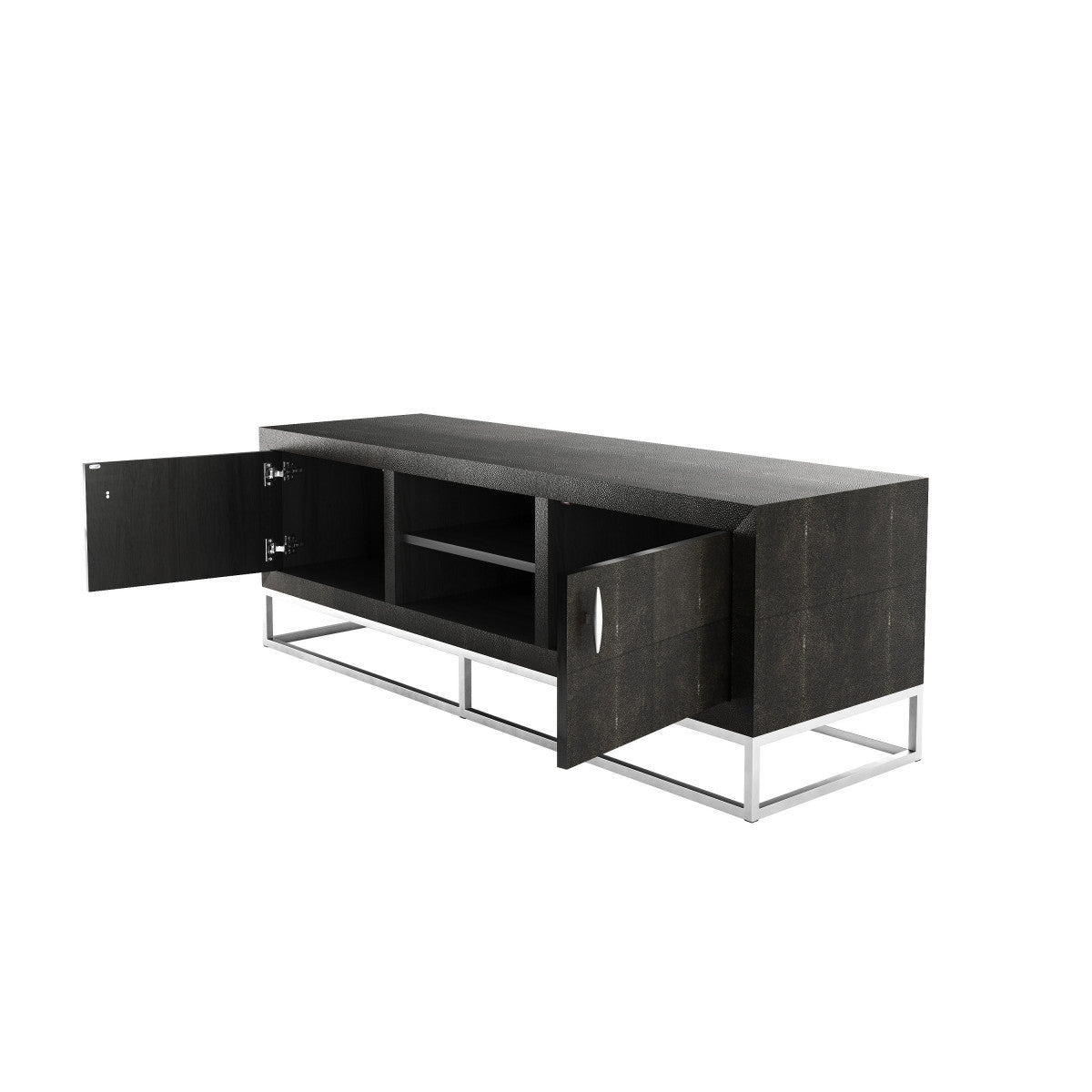 Hampton TV Unit | Black Shagreen