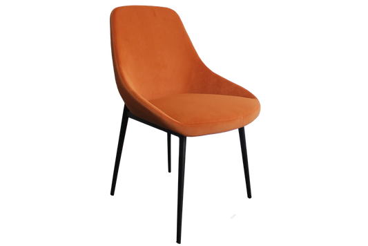 Set of 2 Lucia Dining Chairs - Sunburst Orange