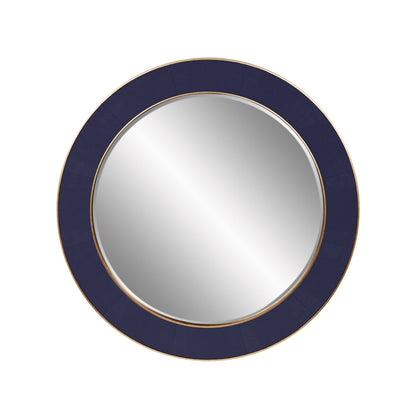 Willersley Blue Round Mirror