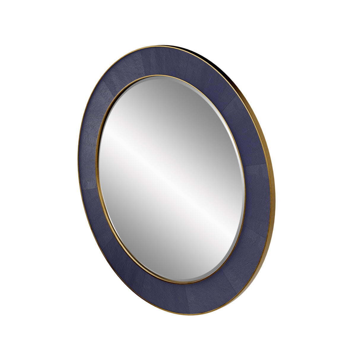 Willersley Blue Round Mirror