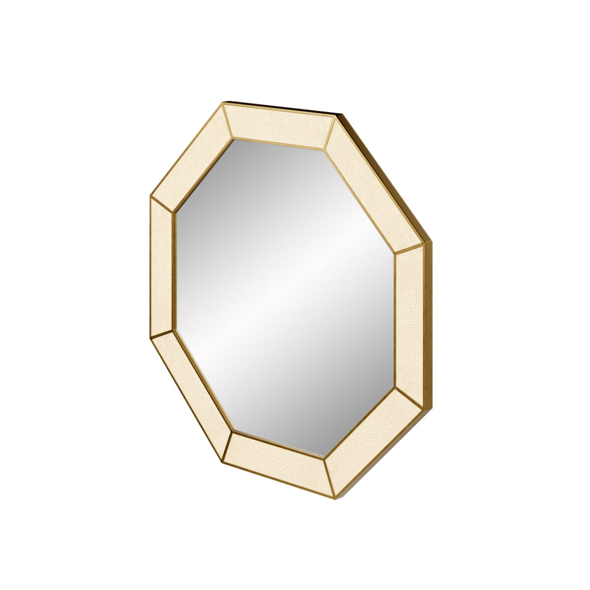 Hampton Mirror | Octagon | Ivory Shagreen