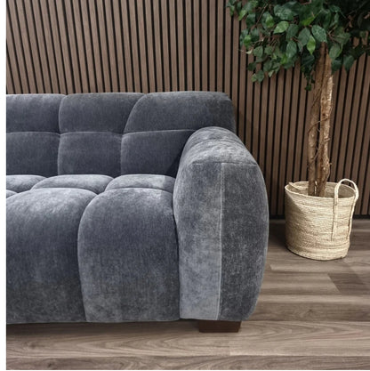 Aluxo Harlem Sofa 2 Seater- Steel Velvet