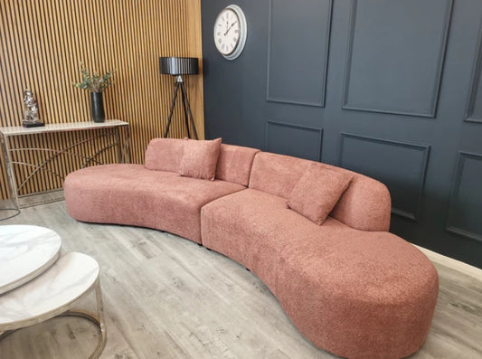 Miami Curved Cinema Boucle Sofa