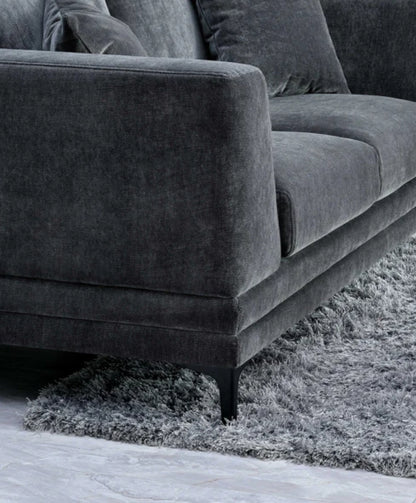 Aluxo Lenox Sofa Range in Steel Velvet