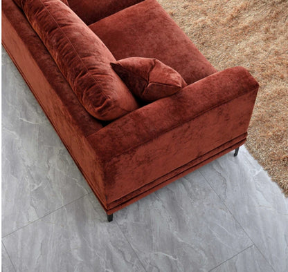 Aluxo Lenox Sofa Range in Rust Velvet