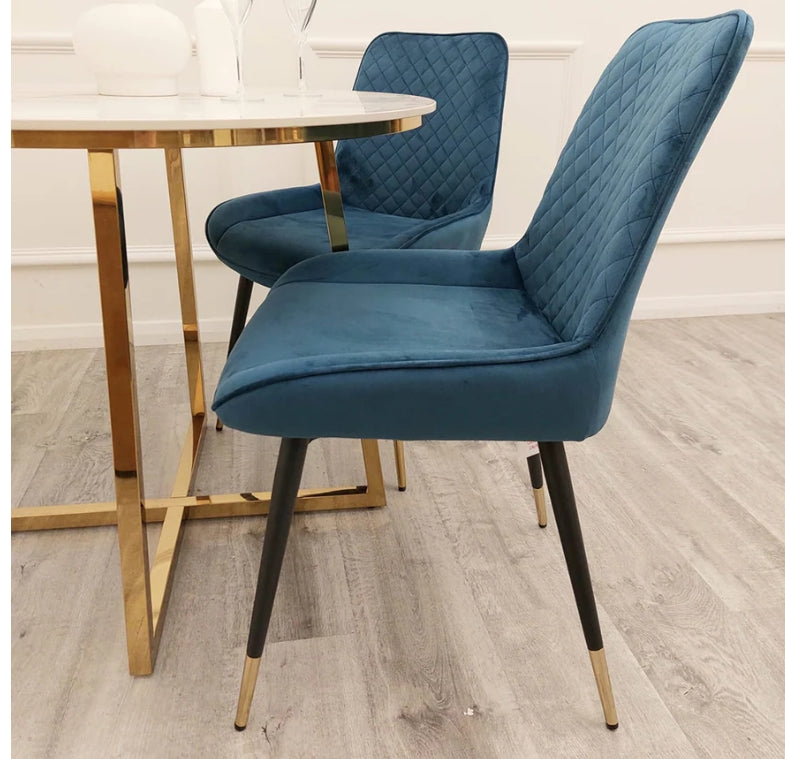 4 x Luna Dining Chairs in Navy Blue