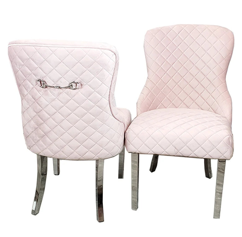 4 x Kate Dining Chair (Pink or Light Grey)