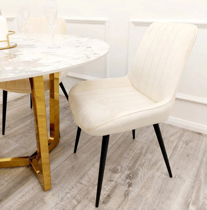 4 x Dido Dining Chairs in Cream