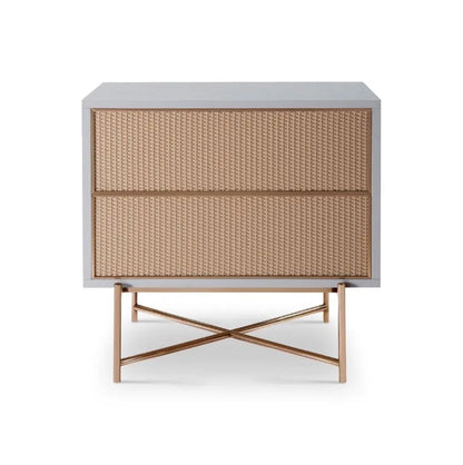 Adriana Bedside Chests White Wood Laminate