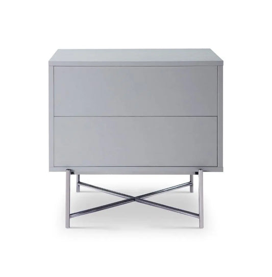 Adriana Bedside Chests White Wood Laminate