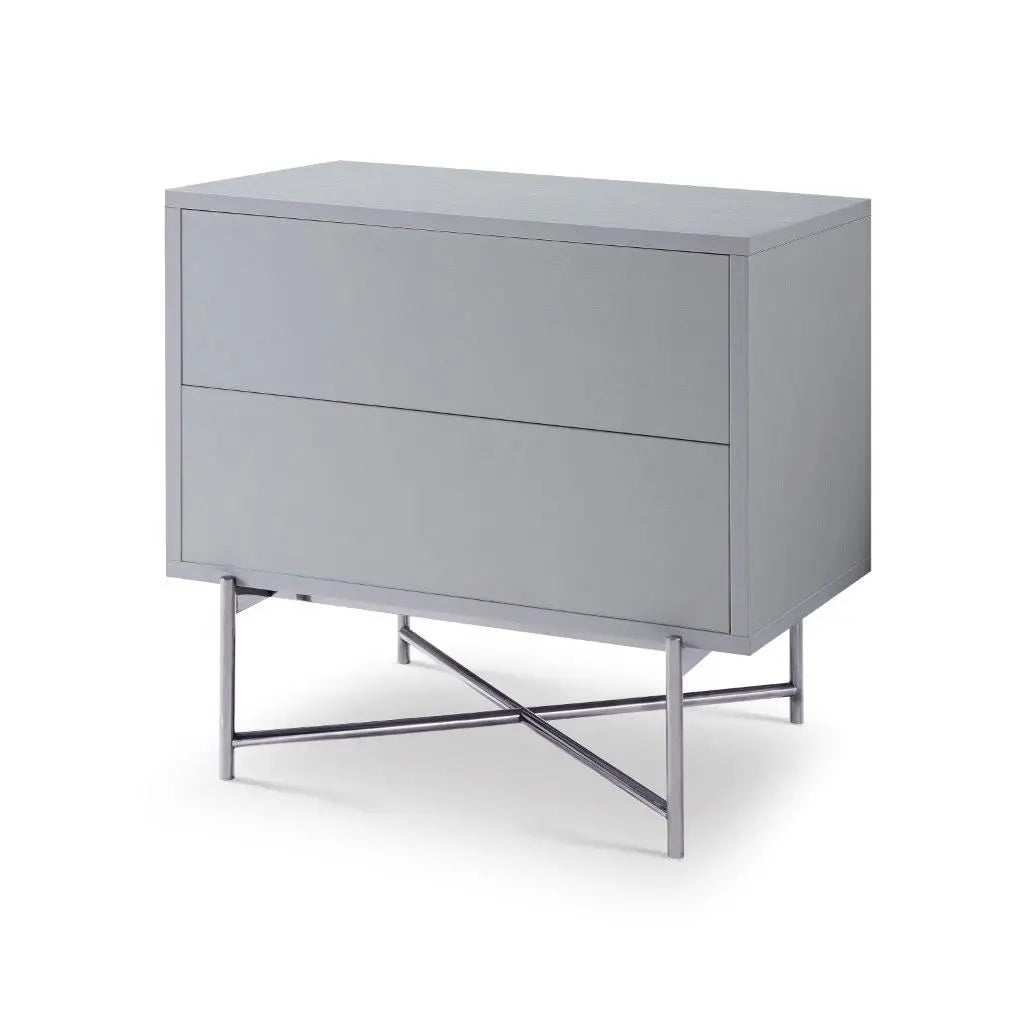 Adriana Bedside Chests White Wood Laminate