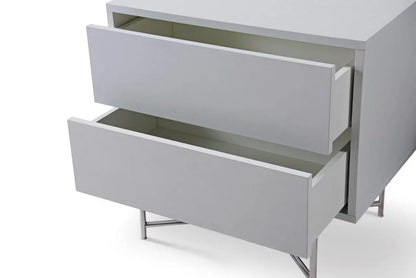 Adriana Bedside Chests White Wood Laminate