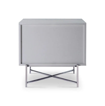 Adriana Bedside Chests White Wood Laminate