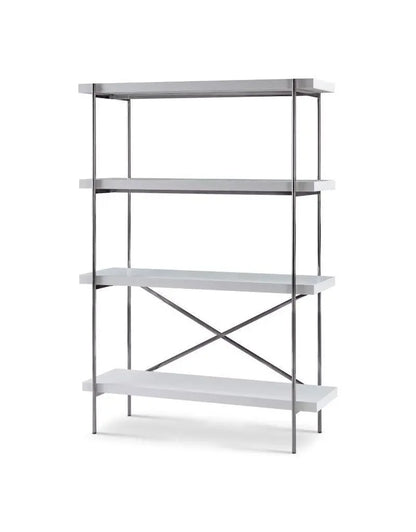 Adriana Bookshelves Dark Chrome