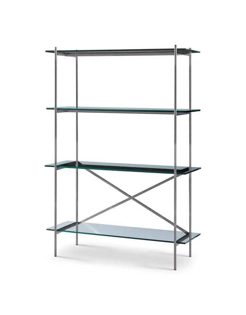 Adriana Bookshelves Dark Chrome