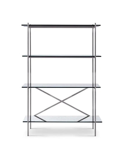 Adriana Bookshelves Dark Chrome