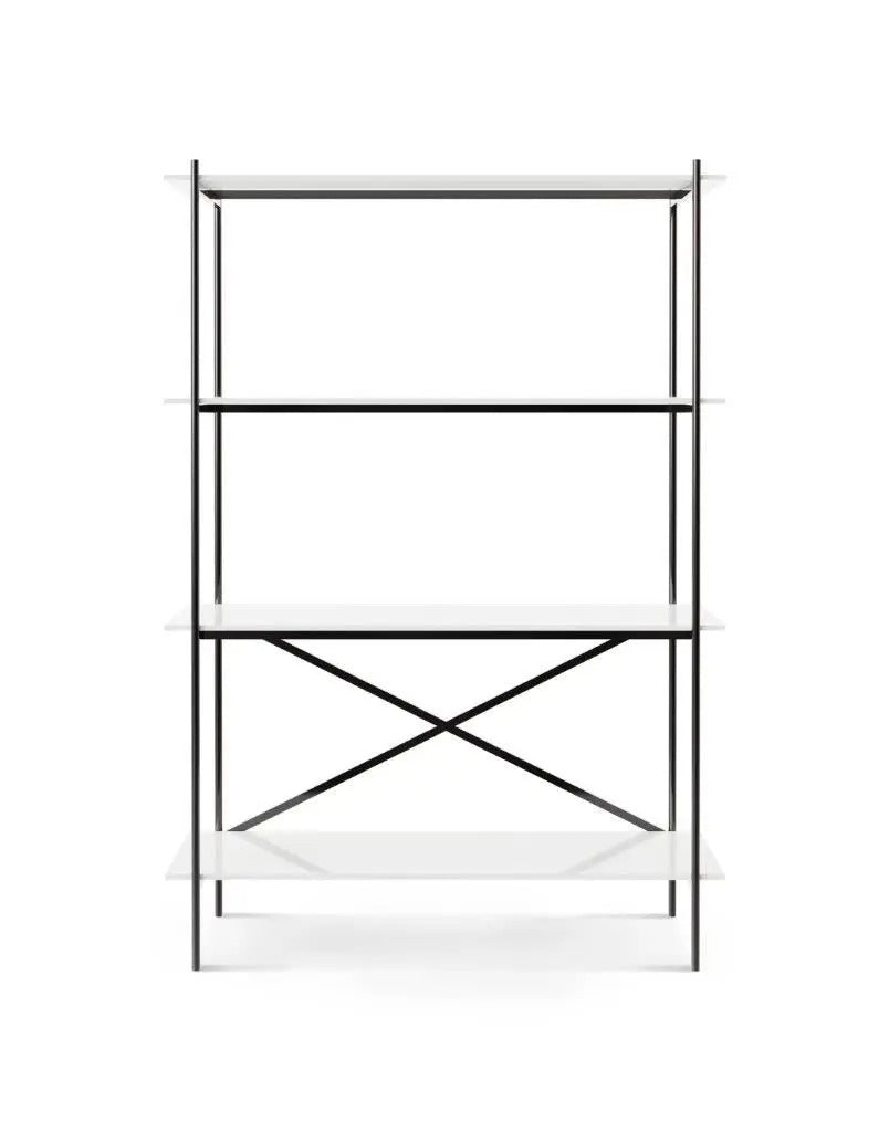 Adriana Bookshelves Dark Chrome