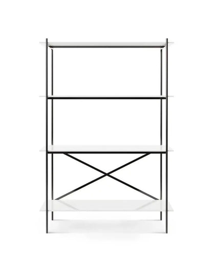 Adriana Bookshelves Dark Chrome