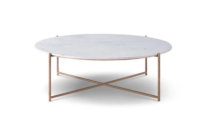 Large Round Coffee Table Frame With Marble Top