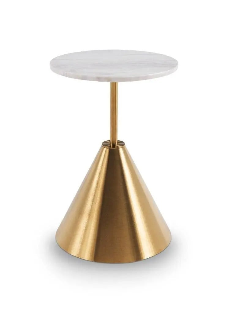 Iona Round Side Tables Brass Brushed