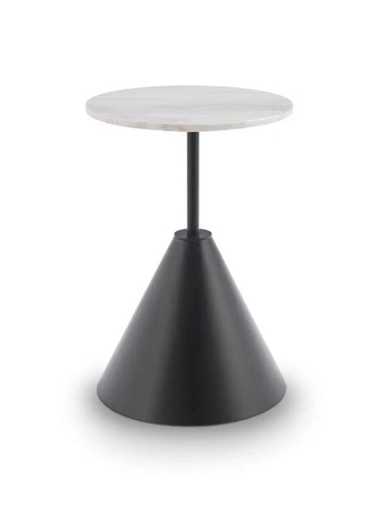 Iona Round Side Tables Black Matt Powder