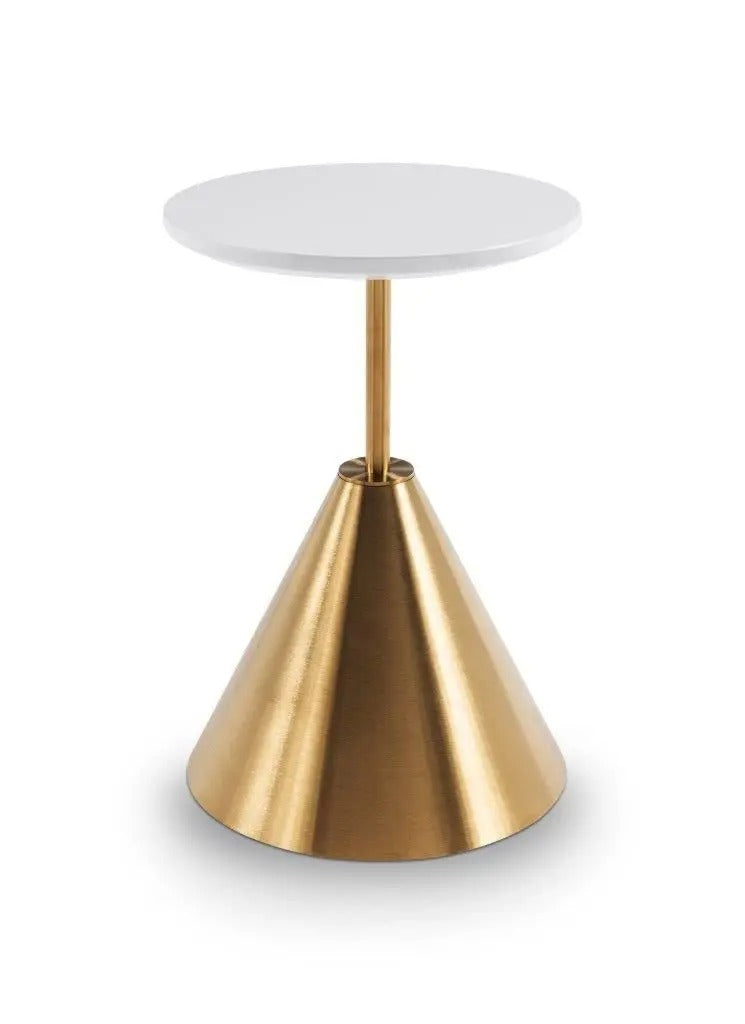 Iona Round Side Tables Brass Brushed