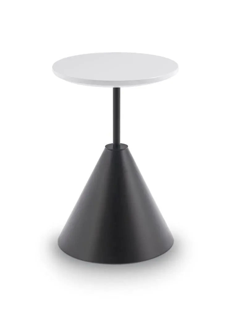 Iona Round Side Tables Black Matt Powder