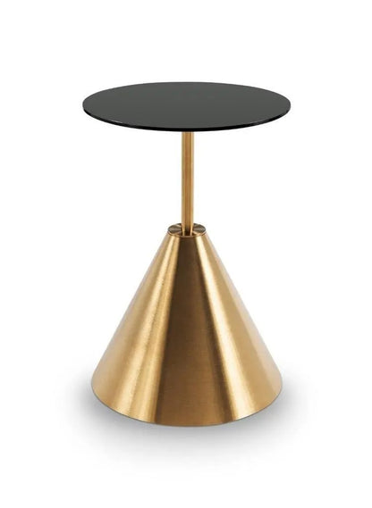 Iona Round Side Tables Brass Brushed