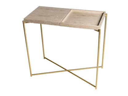 Iris Small Combination Top Console Table With Tray Top