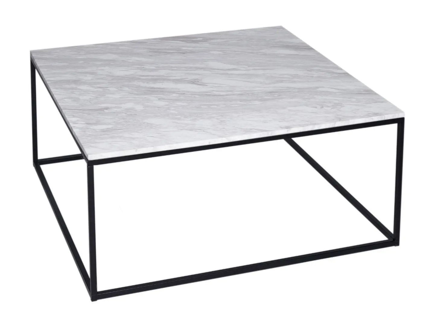 Kensal Square Coffee Table Glass Top & Polished Base