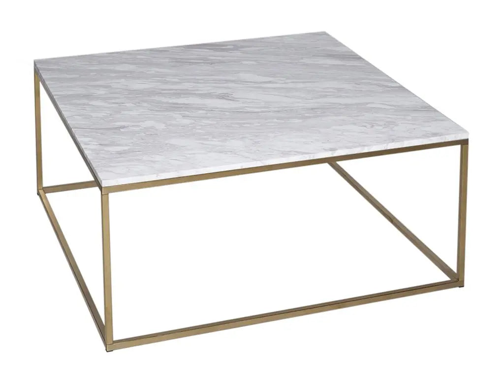 Kensal Square Coffee Table Glass Top & Polished Base